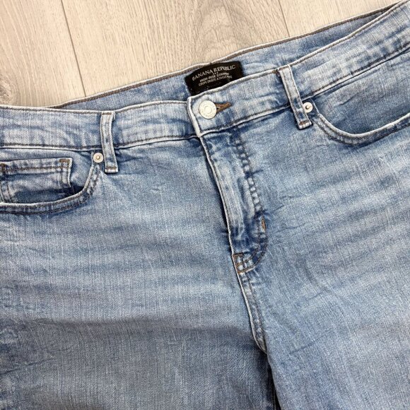 Banana Republic Womens High Rise Straight Denim Jeans Light Blue Size 28/6 - Picture 5 of 6